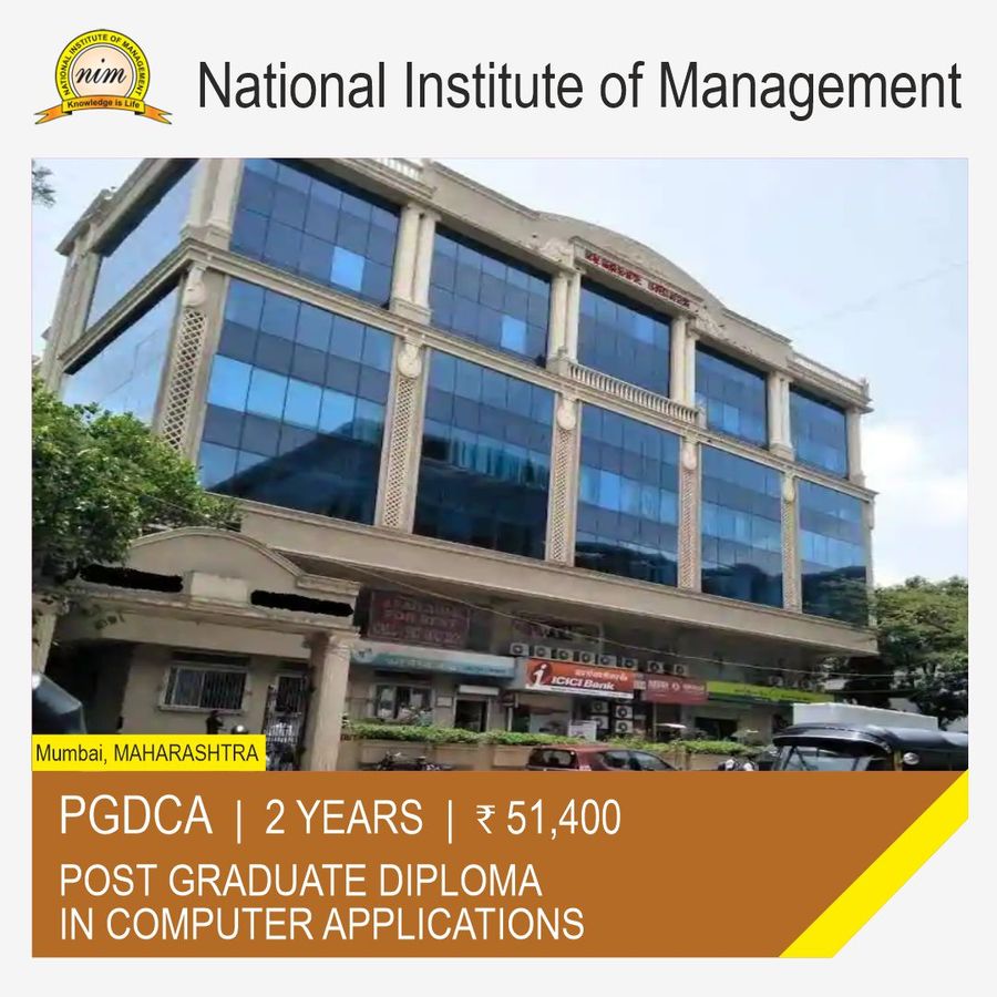 Post Graduate Diploma in Computer Applications [PGDCA] at National Institute of Management, Mumbai